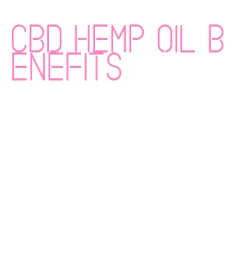 cbd hemp oil benefits