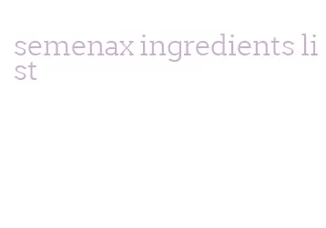 semenax ingredients list