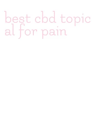 best cbd topical for pain