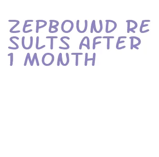 zepbound results after 1 month