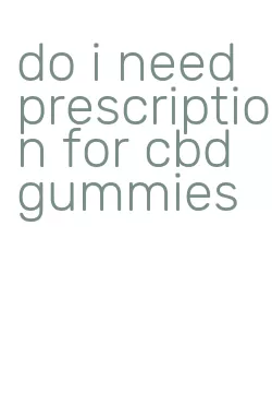 do i need prescription for cbd gummies