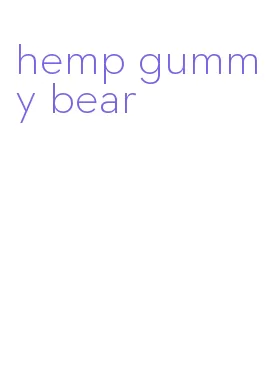 hemp gummy bear