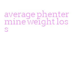 average phentermine weight loss