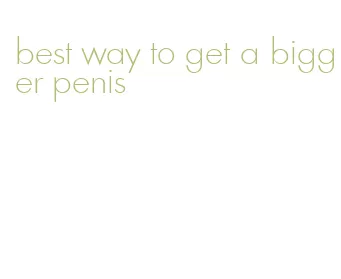 best way to get a bigger penis