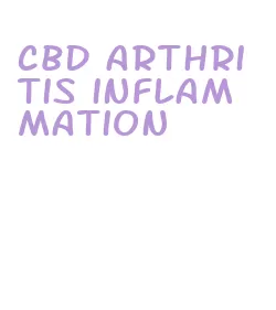 cbd arthritis inflammation