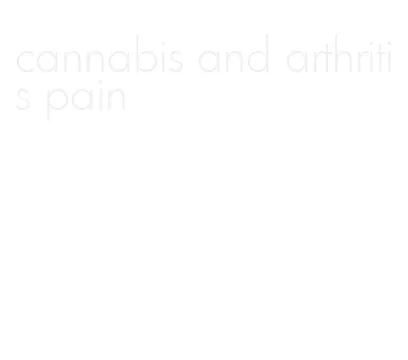 cannabis and arthritis pain