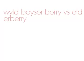 wyld boysenberry vs elderberry