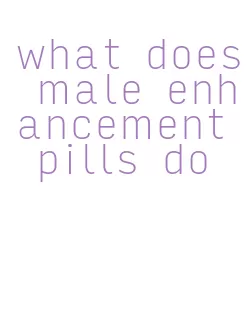 what does male enhancement pills do