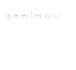 que es hemp oil