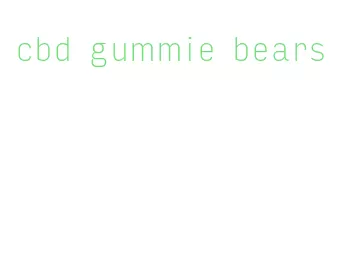 cbd gummie bears