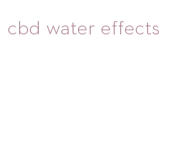 cbd water effects