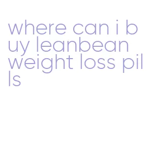 where can i buy leanbean weight loss pills