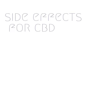 side effects for cbd