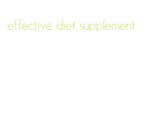 effective diet supplement
