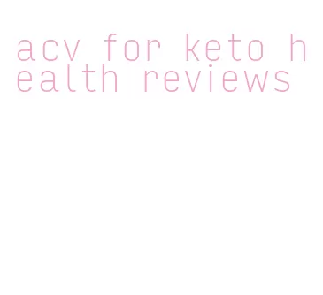 acv for keto health reviews