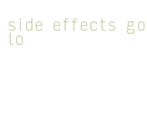 side effects golo