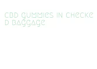 cbd gummies in checked baggage