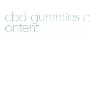 cbd gummies content