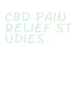 cbd pain relief studies