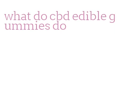what do cbd edible gummies do