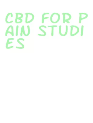 cbd for pain studies