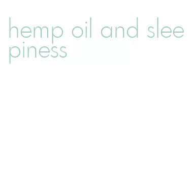 hemp oil and sleepiness