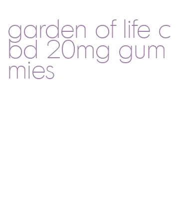 garden of life cbd 20mg gummies
