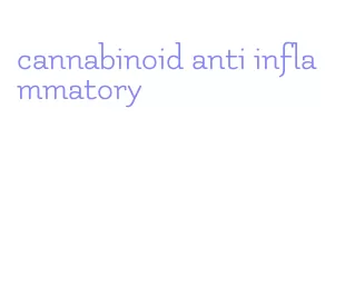 cannabinoid anti inflammatory
