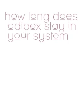 how long does adipex stay in your system