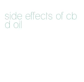 side effects of cbd oil