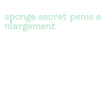 sponge secret penis enlargement
