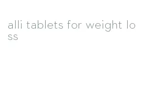 alli tablets for weight loss