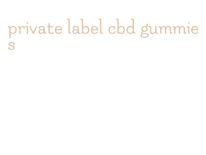 private label cbd gummies