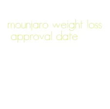 mounjaro weight loss approval date