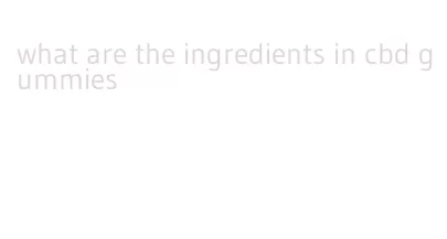 what are the ingredients in cbd gummies