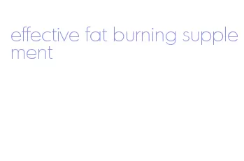 effective fat burning supplement