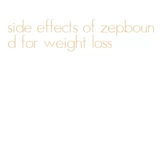 side effects of zepbound for weight loss