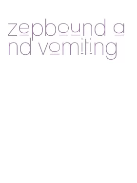 zepbound and vomiting
