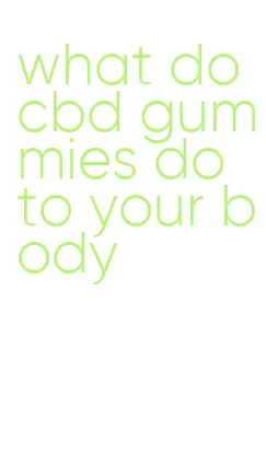 what do cbd gummies do to your body