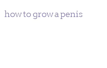 how to grow a penis