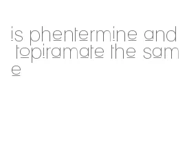 is phentermine and topiramate the same