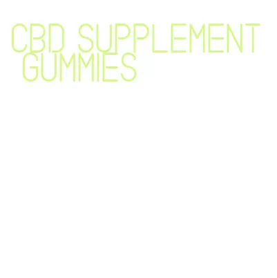 cbd supplement gummies