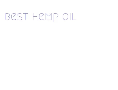 best hemp oil
