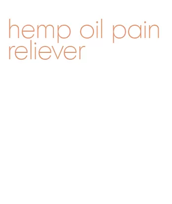 hemp oil pain reliever