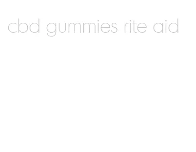 cbd gummies rite aid