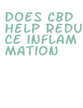 does cbd help reduce inflammation