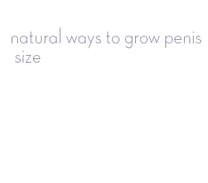 natural ways to grow penis size