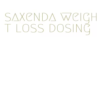 saxenda weight loss dosing