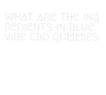 what are the ingredients in blue vibe cbd gummies