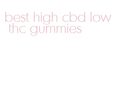 best high cbd low thc gummies